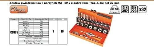 Grąžtas RICHMANN Srieg.-sriegpj. rinkinys M3-M12, 32 vnt.