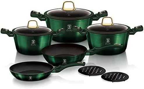 Puodų komplektas (10 dalių) Berlinger Haus Emerald Collection BH/6065