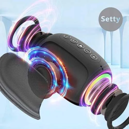 Ausinės TelForceone Setty garsiakalbis mini tube RGB GB-800 juodos spalvos