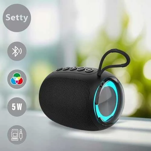 Ausinės TelForceone Setty garsiakalbis mini tube RGB GB-800 juodos spalvos