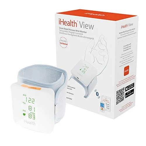 Kraujospūdžio matuoklis iHealth | Riešo kraujospūdžio monitorius | BP7S | Baltas | Kraujospūdžio rodmenys saugomi saugiame, nemokamame, su HIPAA suderinamame iHealth Cloud. Stebėkite kraujospūdžio ir pulso tendencijas naudodami intuityvias diagramas ir bendrinkite duomenis su gydytoju PDF arba skaičiuoklės formatu tiesiai iš savo išmaniojo telefono, planšetinio kompiuterio ar kompiuterio. Belaidis ryšys: Bluetooth V3.0+EDR Class 2 SPP. Matavimo metodas: Oscilometrinis, automatinis pripūtimas ir matavimas. | Belaidis | Svoris 105 g