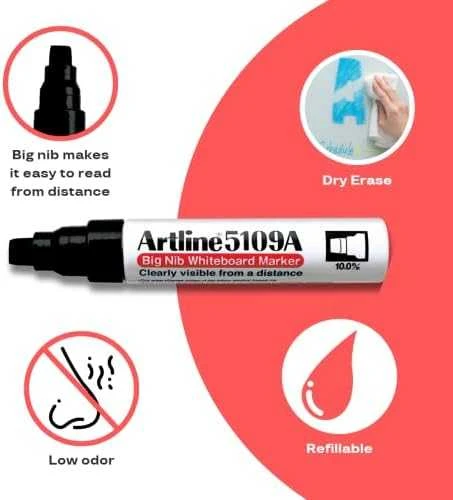 Krups Whiteboardpenne Artline 5109A BIG 4/sæt