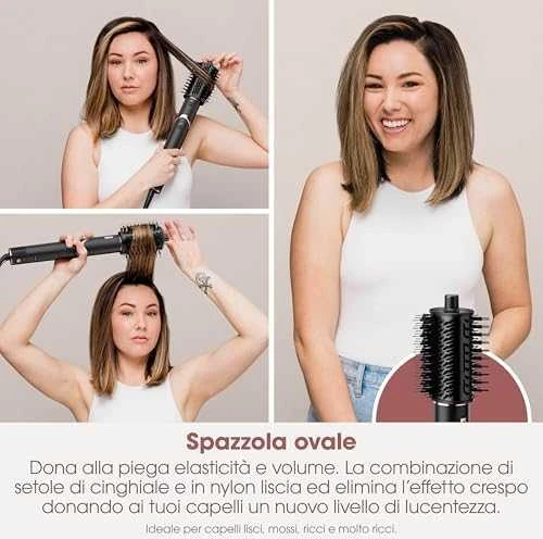 Plaukų formavimo prietaisas-džiovintuvas Shark Flexstyle HD426EU, Juodas, su 3 antgaliais