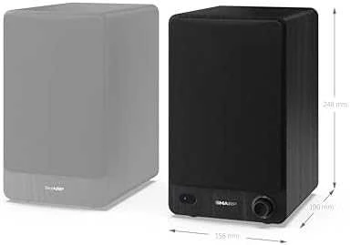 Kompiuterio kolonėlės Sharp CP-SS30 Bookshelf Speakers, Juodas | Sharp | Speakers | CP-SS30(BK) Bookshelf | 60 W | Bluetooth | Belaidė jungtis | Juodas