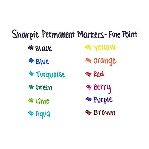 Sharpie smulkūs juodi markeriai (24 vnt. dėžutėje) - 2077128