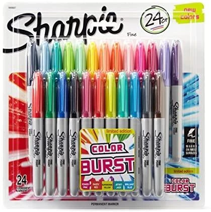 Sharpie Fine Color Burst 24 spalvų žymeklių rinkinys - 1956292
