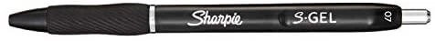 Sharpie S-Gel, Ištraukiamas gelio rašiklis, Juoda, Juoda, Vidutinis, 0,7 mm, Dėžutė