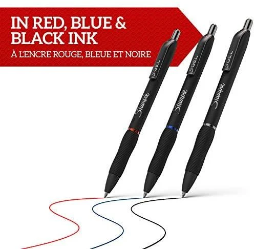 Irwin Rašiklis „Sharpie S-GEL", mėl./juod./raud., blist., 3 vnt.