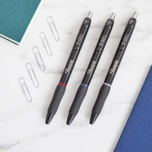 Irwin Rašiklis „Sharpie S-GEL", mėl./juod./raud., blist., 3 vnt.