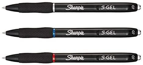 Irwin Rašiklis „Sharpie S-GEL", mėl./juod./raud., blist., 3 vnt.