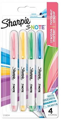 Markerių rinkinys Sharpie S-note Mix 4 vnt. - 2138234