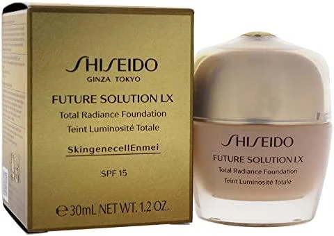 „Shiseido Future Solution LX Radiant Finish Kreminis“ makiažo pagrindas „03 Golden SPF 15“, 30 ml