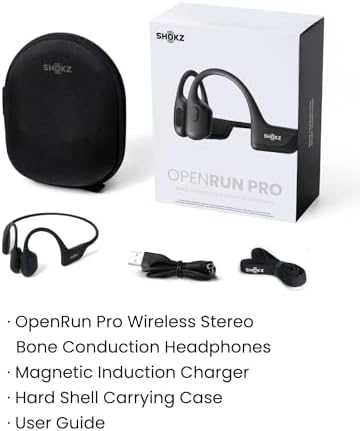 Belaidės ausinės Shokz Open Run Pro, Juodos