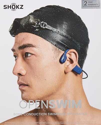 Belaidės ausinės plaukimui Shokz Open Swim, Mėlynos