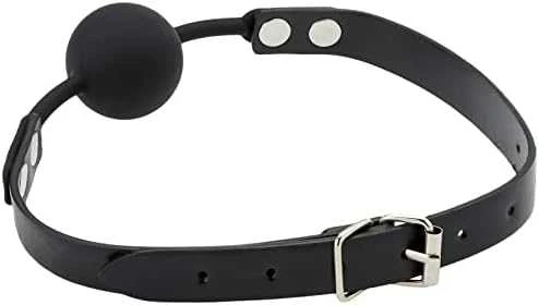 Ouch By Shots Oi! Silicone Ball Gag - su reguliuojamais odiniais dirželiais