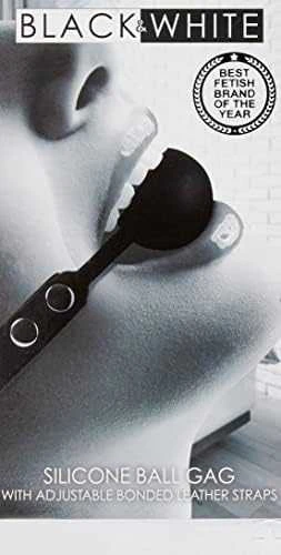Ouch By Shots Oi! Silicone Ball Gag - su reguliuojamais odiniais dirželiais