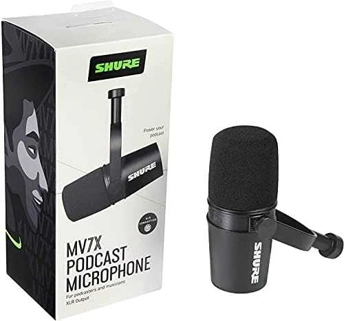 Shure MV7X Juodas studijinis mikrofonas