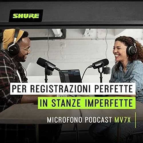 Shure MV7X Juodas studijinis mikrofonas