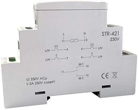 F&F Dviejų mygtukų roletų valdiklis 2A IP20 STR-421 230V