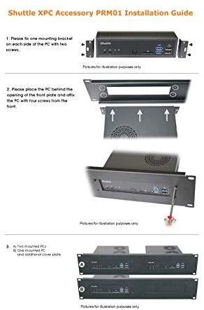 Barebone Shuttle PRM01 Montage-Kit - Rackbefestigung - 2 HE