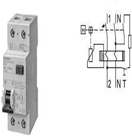 Siemens liekamasis grandinės pertraukiklis 2P 20A C 0.03A tipas AC 5SU1356-1KK20