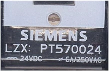 Siemens LZS:PT5A5L24 Pilna relė PT serijos 24V DC kontaktai 4P raudonas LED modulio jungtis. varžtas LZS: PT5A5L24