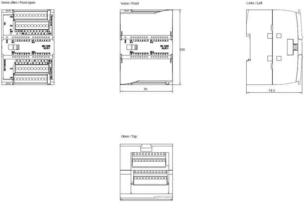 Siemens SIMATIC S7-1200 MODULE 16 INPUTS / 16 OUTPUTS BINARY 24V DC