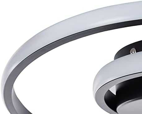 Sieninis šviestuvas Beliani LED lubinis šviestuvas NARYN metalinis, juodas