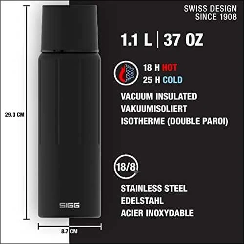 Termosas Sigg Gemstone IBT Selenite 1.1l | juodas