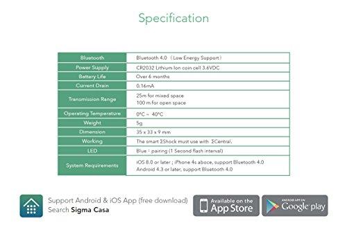 Sigma Casa Home Control Smart Shock Sensor für Fenster