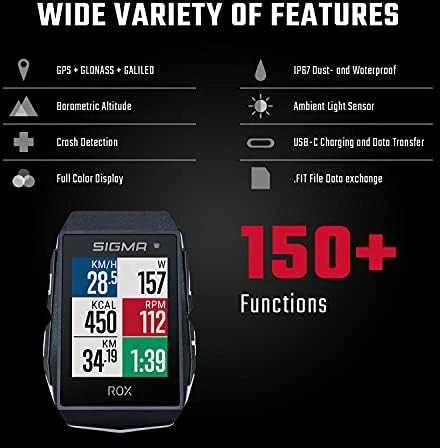 Dviračio kompiuteris SIGMA ROX 11.1 Evo GPS Juodas Sensor Set