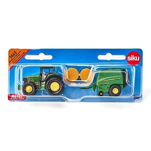 Siku John Deere traktorius su presu