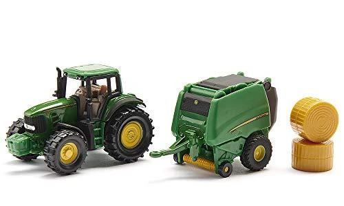 Siku John Deere traktorius su presu