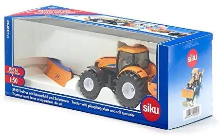 Siku 1:50 traktorius su plūgu ir druskos barstytuvu