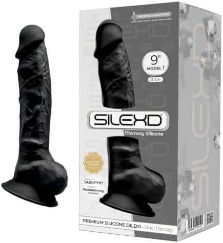 Silexd Didelis juodas veninis realistiškas penis 24 cm