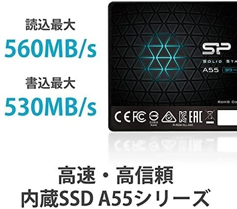 SILICON POWER KOMPIUTERIŲ IR RYŠIŲ ĮRANGA SILICON POWER SSD Ace A55 2TB 2.5" SATA III 6GB/s 560/530 MB/s