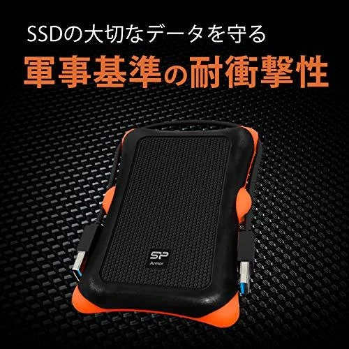 Silicon Power Armor A30 HDD / SSD aptvaras Juoda, Oranžinė