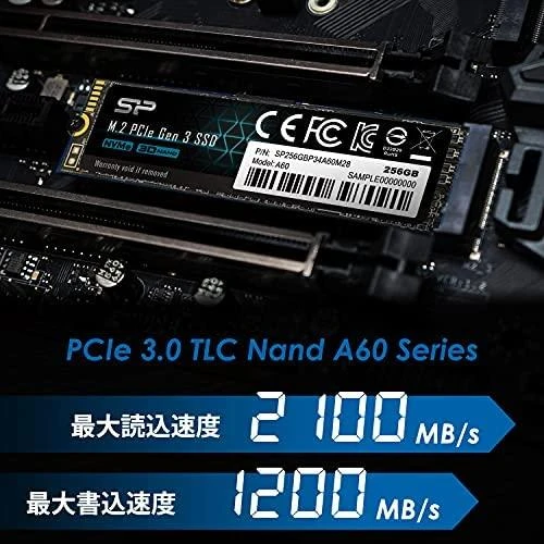 Silicon Power SSD P34A60 256 GB, M.2 PCIe Gen3 x4 NVMe, 2200/1600 MB/s