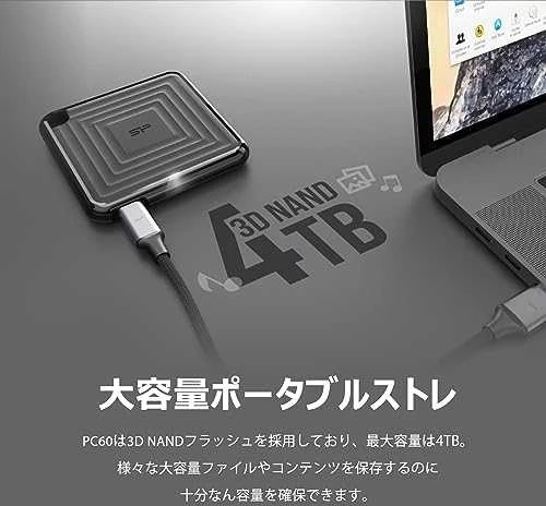 SILICON POWER COMPUTER & COMMUNICAT SILICON POWER Išorinis kietasis diskas SSD PC60 512GB USB-C 540/500 MB/s Juodas