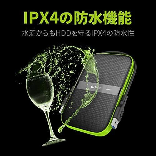 Kietasis diskas Silicon Power Armor A60 1TB 2.5 ", USB 3.1, Juodas/Žalias