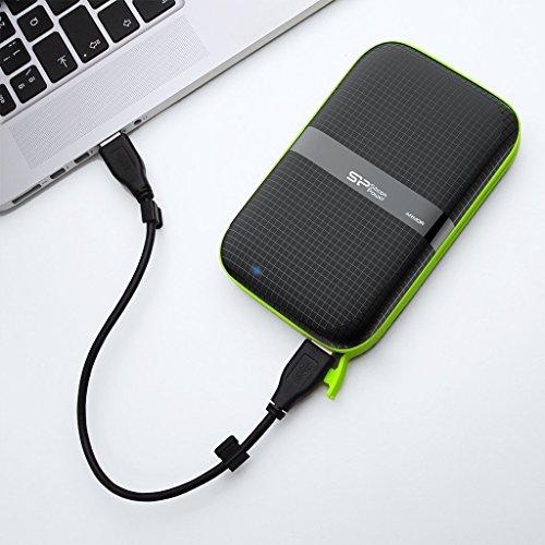 Kietasis diskas Dysk zewnętrzny HDD Silicon Power Armor A60 1TB Juodai-žalia (SP010TBPHDA60S3K)