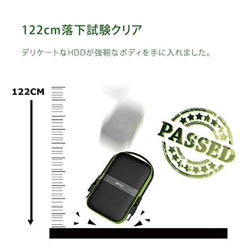 Kietasis diskas Dysk zewnętrzny HDD Silicon Power Armor A60 1TB Juodai-žalia (SP010TBPHDA60S3K)