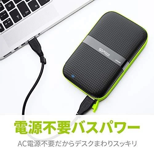 Kietasis diskas Silicon Power Armor A60 1TB 2.5 ", USB 3.1, Juodas/Žalias