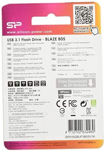 Silicon Power | Blaze B05 | 16 GB | USB Type-A | Juodas