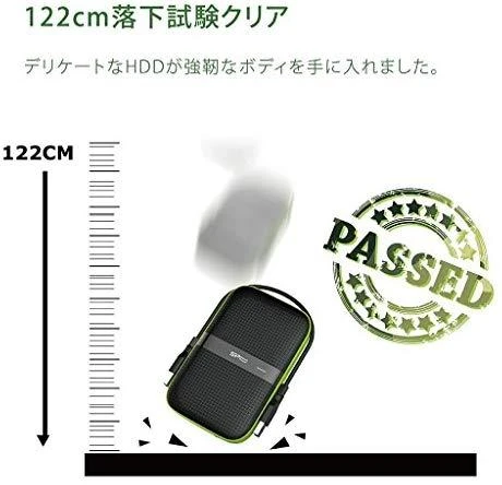 Išorinis kietasis diskas Silicon Power Armor A60 2TB SP020TBPHDA60S3K, Juodas/žalias