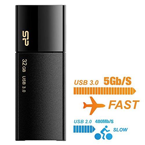 SILIKONIO MAITINIMO KOMPIUTERIS & COMMUNICAT SILICONPOW SP032GBUF3B05V1K Silicon Power atmintis USB Blaze B05 32GB USB 3.0 Juodas
