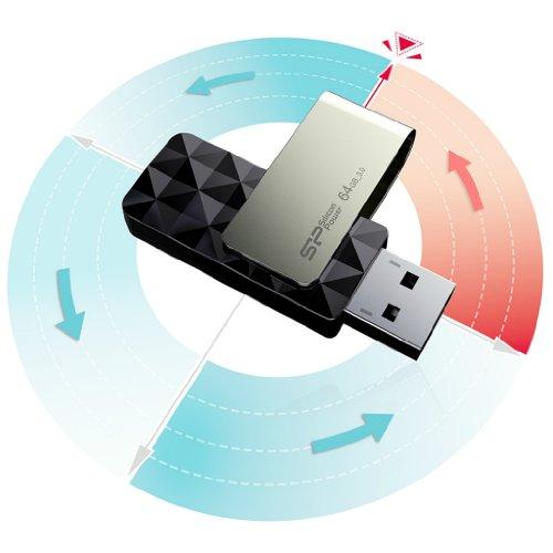 Pendrive Silicon Power Blaze B30, 64 GB (SP064GBUF3B30V1K)