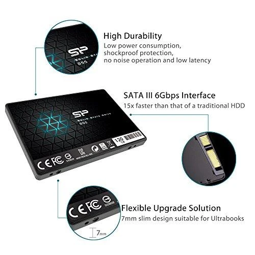 Silicon Power | Slim S55 | 120 GB | Solid-state drive sąsaja SATA | Skaitymo greitis 550 MB/s | Rašymo greitis 420 MB/s