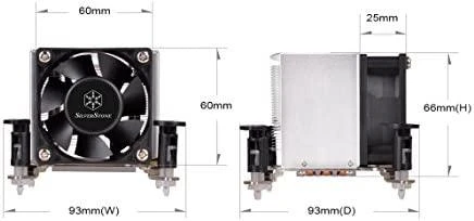 „SilverStone SST–AR09–115XP“ procesoriaus aušintuvas – 60 mm