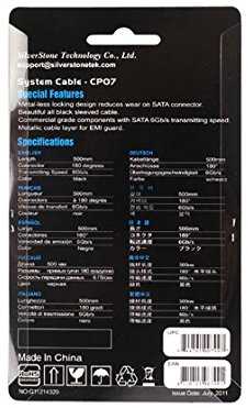SilverStone SATA III Kabelis 50cm - sleeved juodas